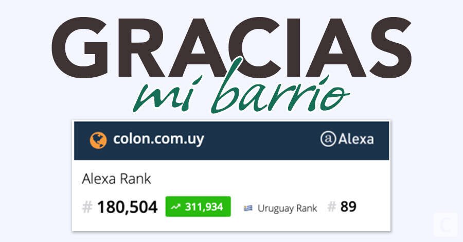 colon porta entre los 100 sitios mas vistos de uruguay