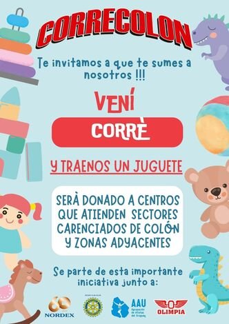 dona un juguete corre colon