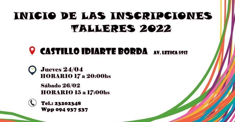 Colón Portal - Inicio de Inscripciones a los talleres del castillo Idiarte Borda 2022