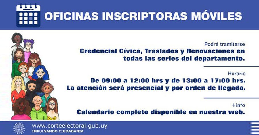Oficinas móviles de la Corte Electoral en Colón