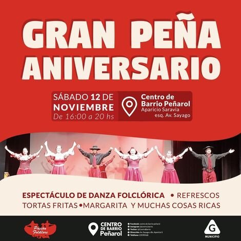 pena folclorica en el centro de barrio penarol