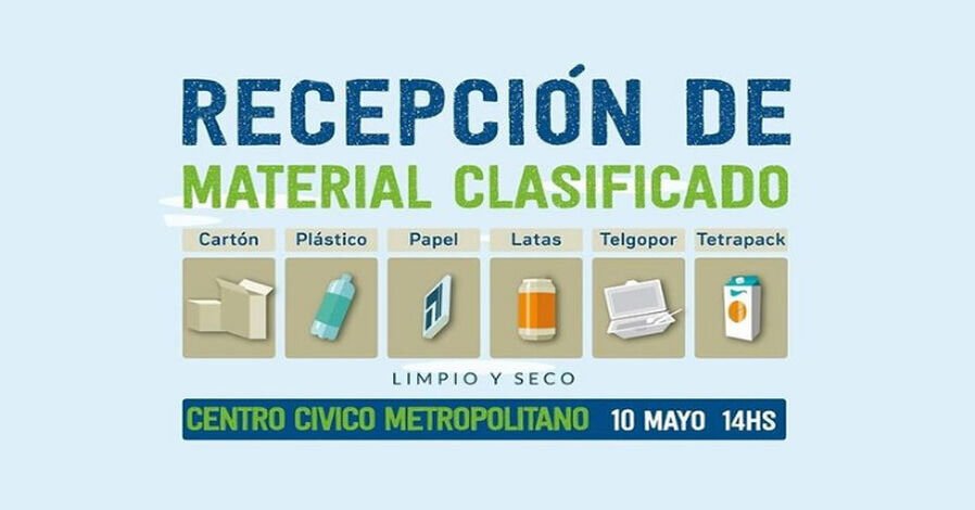 Recepción de material reciclado en el Centro Cívico Metropolitano