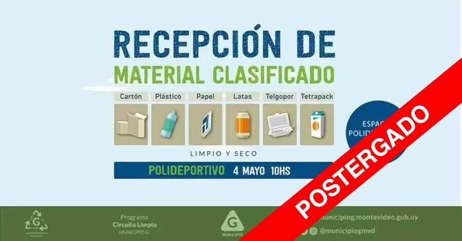 Recepción de material reciclado en el Espacio Polideportivo se posterga
