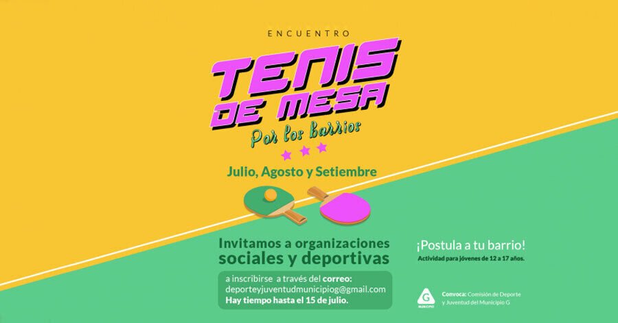 Tenis de mesa por los barrios