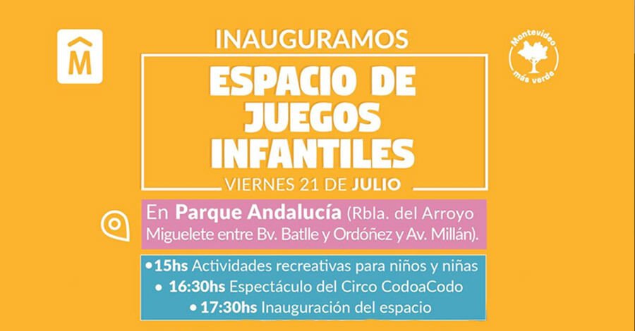 Inauguración de espacio de juegos infantiles en el Parque Andalucía