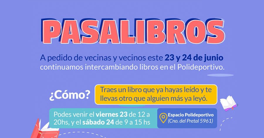 Pasalibros en el Espacio Polideportivo Municipio G