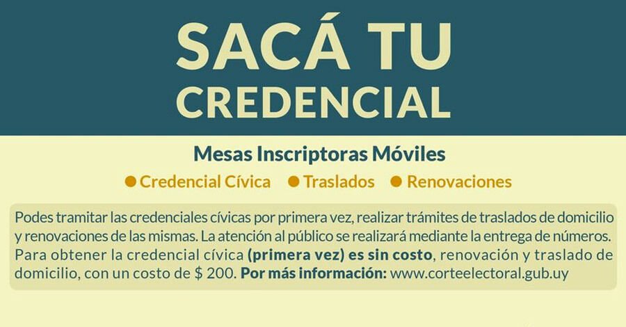 Sacá tu credencial durante el mes de Julio