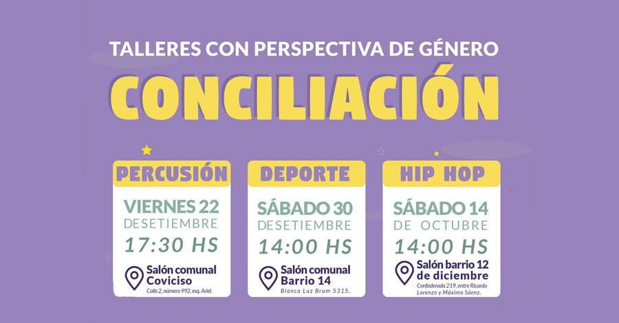 Talleres de perspectiva de género en el salón Barrio 12 de Diciembre
