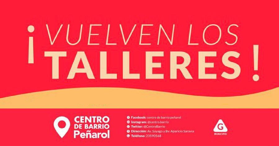 Talleres gratuitos en el Centro de Barrio Peñarol