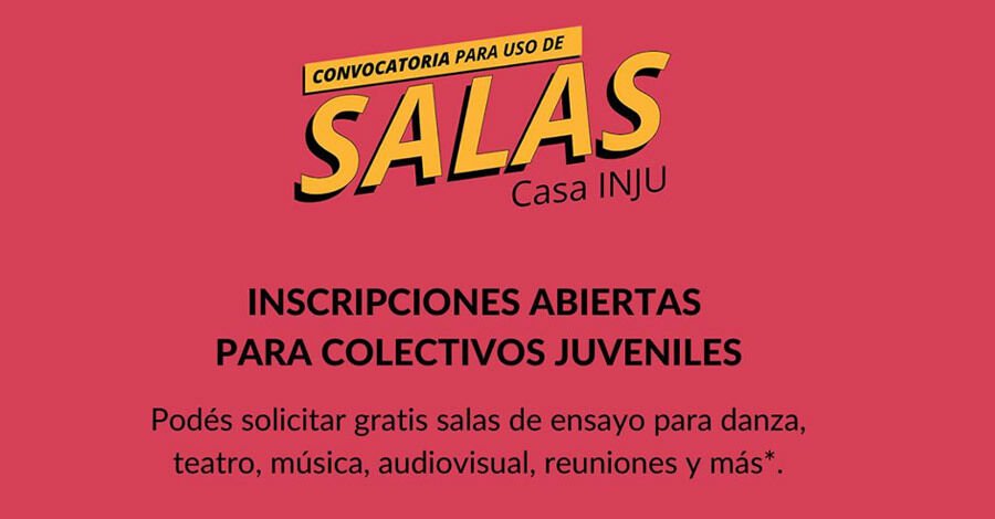 Convocatoria para uso de salas en Casa INJU