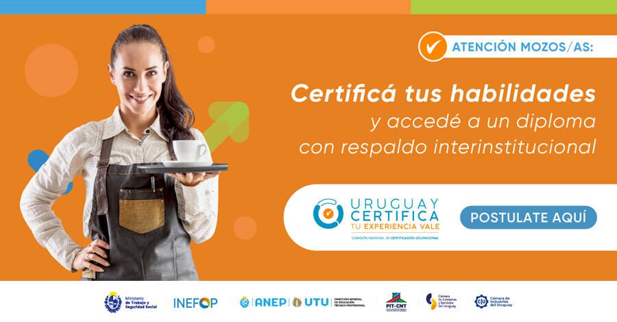 Uruguay Certifica a mozos/as