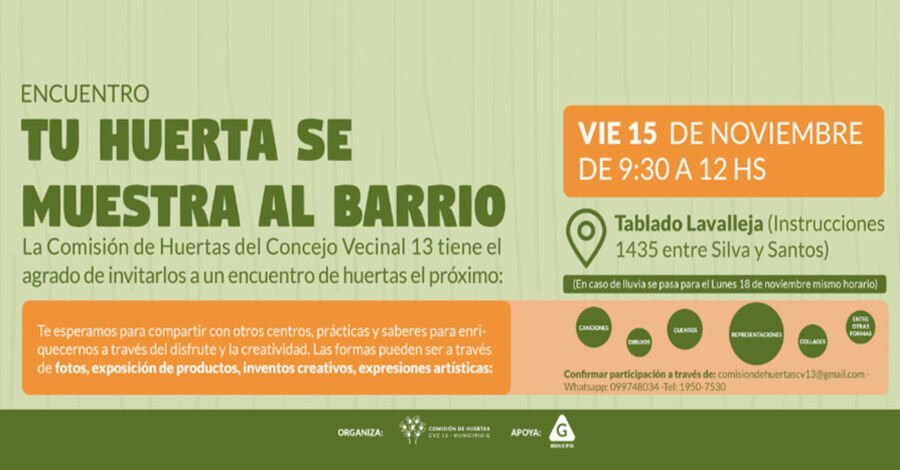 Encuentro “Tu huerta se muestra al barrio”