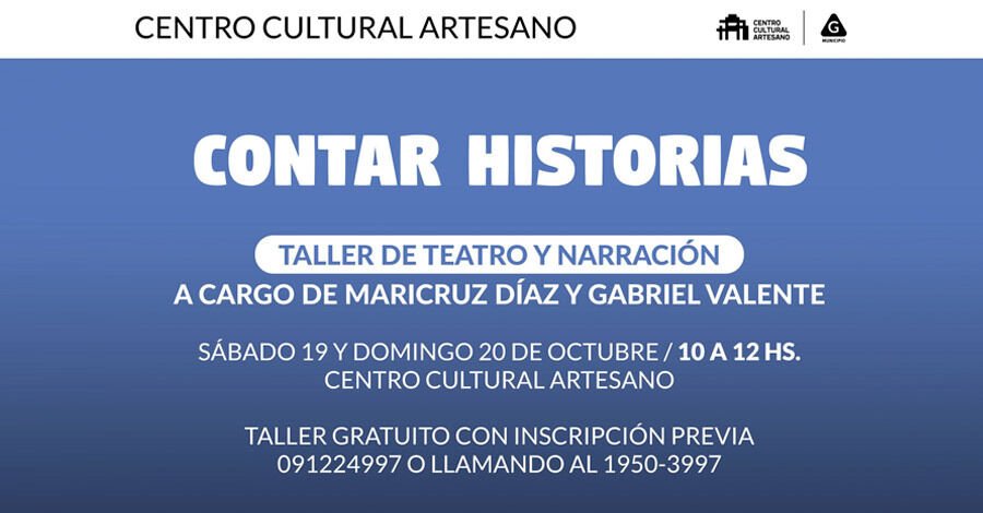 Taller de teatro y narración en el Centro Cultural Artesano