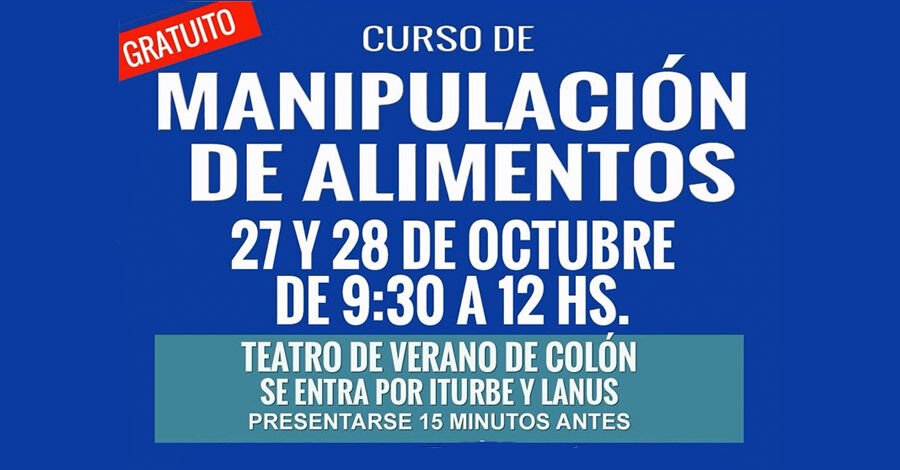 Curso de Manipulación de Alimentos en el Teatro de Verano de Colón