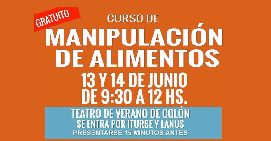 Curso de manipulación de alimentos en el Teatro de Verano de Colón