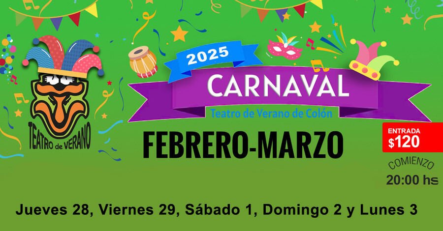 Programación para los días jueves 28, viernes 29, sábado 1, domingo 2 y lunes 3