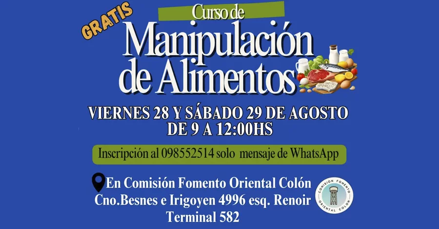 Curso de Manipulación de Alimentos en la Comisión Fomento Oriental Colón