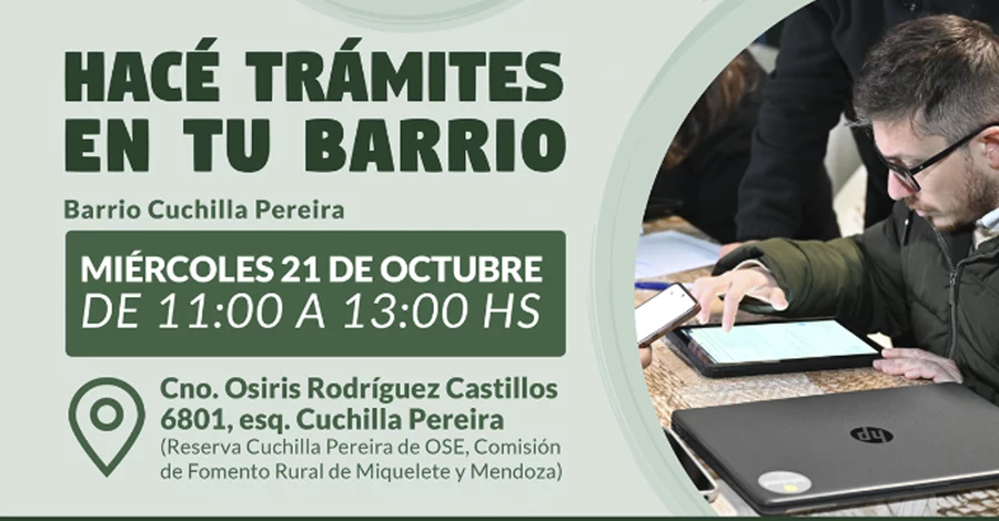 Hacé trámites en tu barrio en octubre