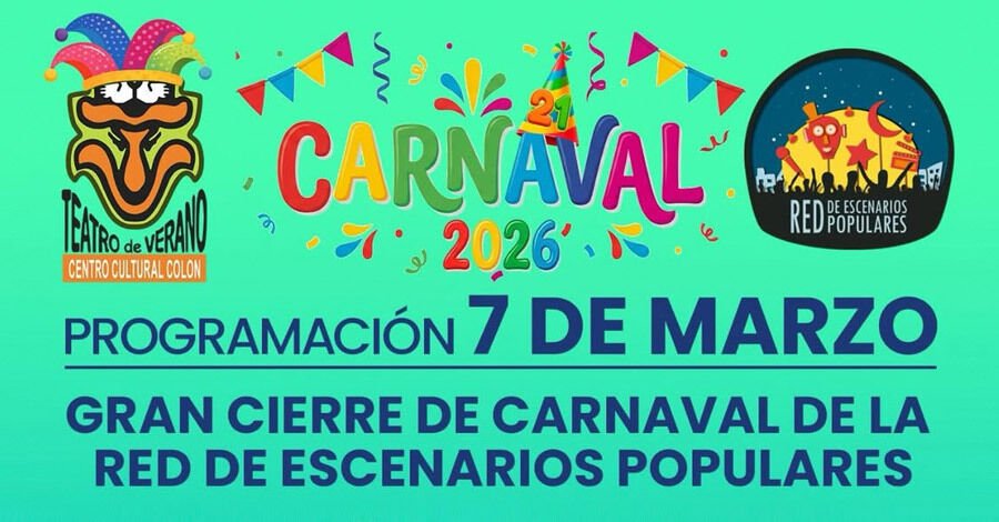 Cierre de carnaval de la Red de Escenarios Populares en el Teatro de Verano de Colón