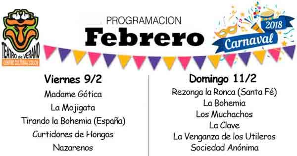 programacon viernes 9 y domingo 11 2018