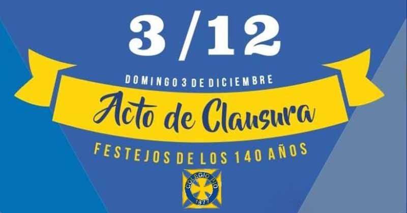 acto de clausura del colegio pio