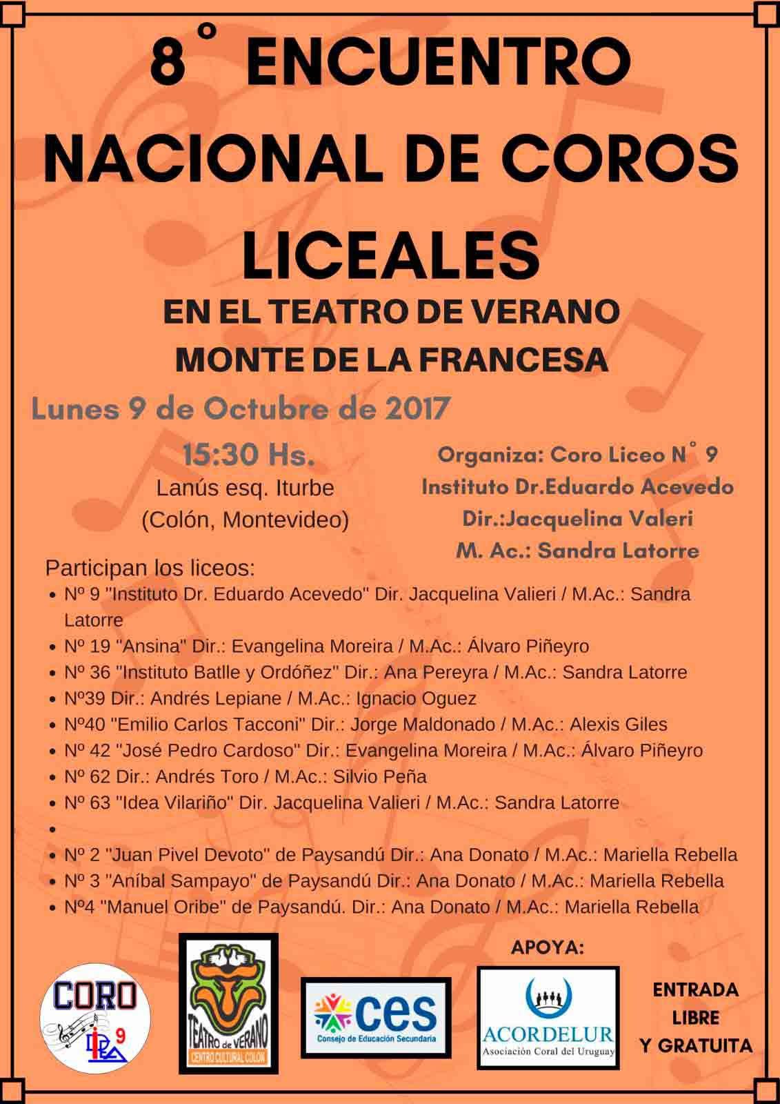 afiche de coros 2017