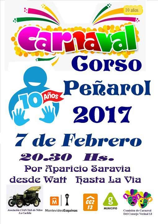 afiche de corso de penarol