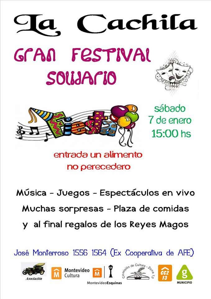 afiche de festival solidario la cachila