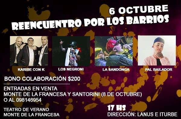 afiche reencuentro por los barrios