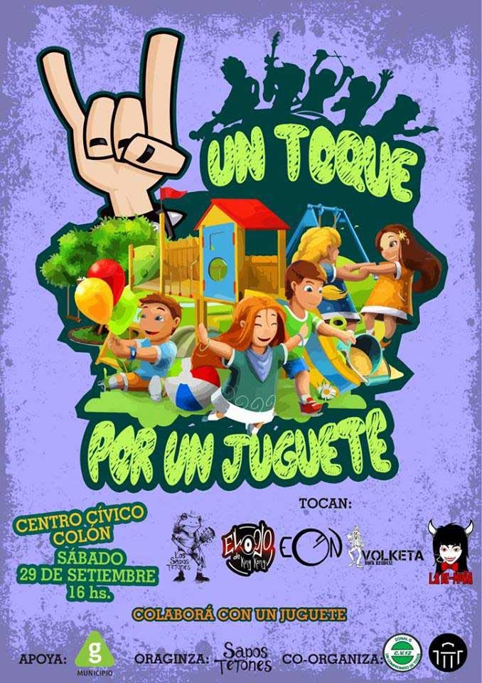 afiche un toque por un juguete