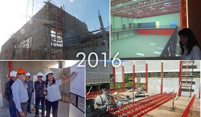 2016 avances obra gimnasio polivalente espacio lezica