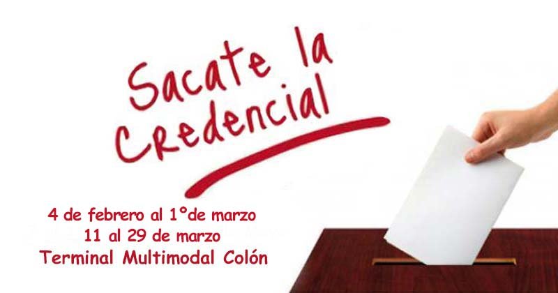 sacate la credencial 2019