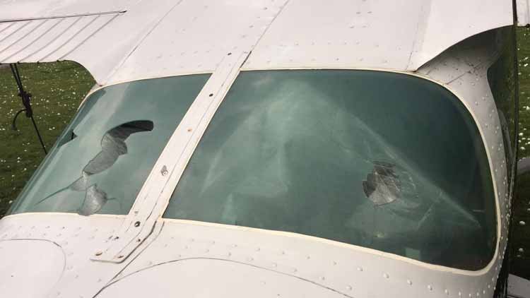 avion melilla afectado granizo 2018 09 22