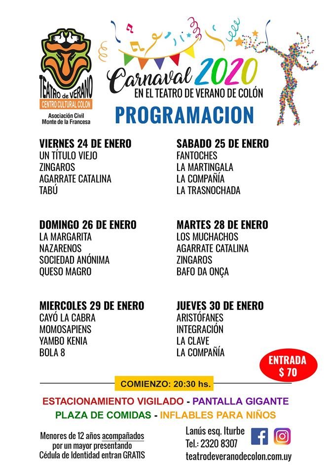 afiche programacion 24 25 y 26 2020