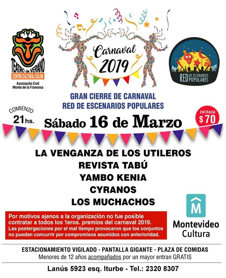 afiche cierre de carnaval
