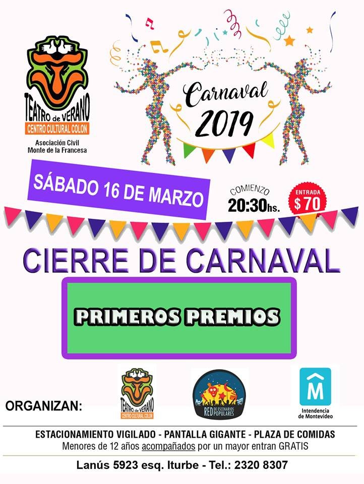 afiche de la jornada extra de carnaval 2019
