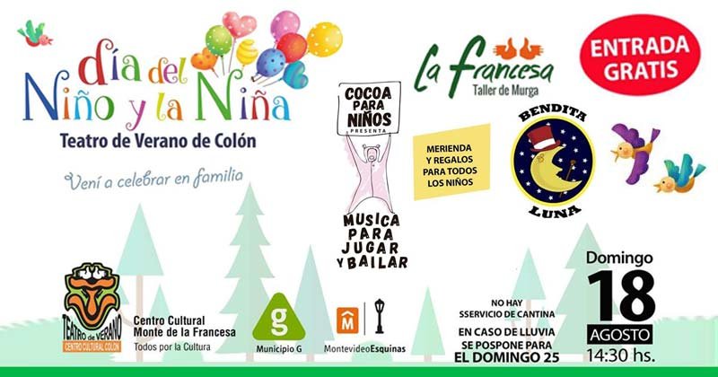 dia del niño en el teatro de verano 2019
