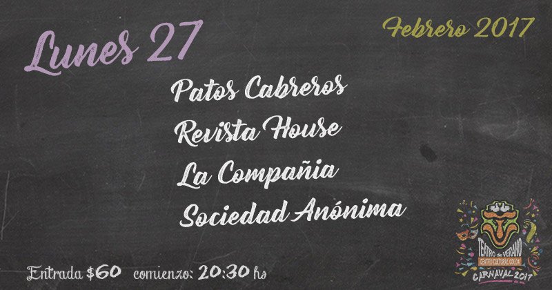 pizarron carnaval lunes 27