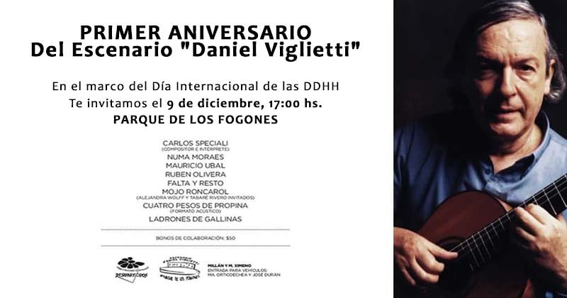 primer aniversario del escenario Daniel Viglietti