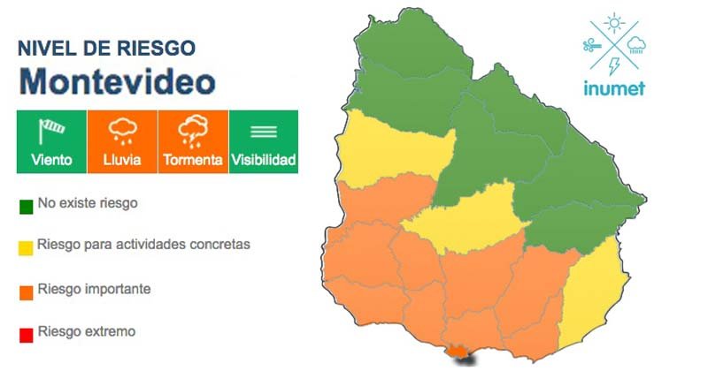 inumet riesgo naranja