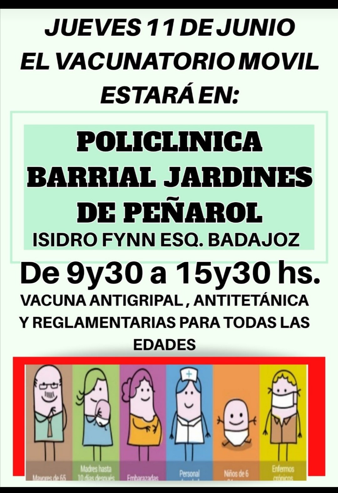 afiche movil de vacunacion penarol