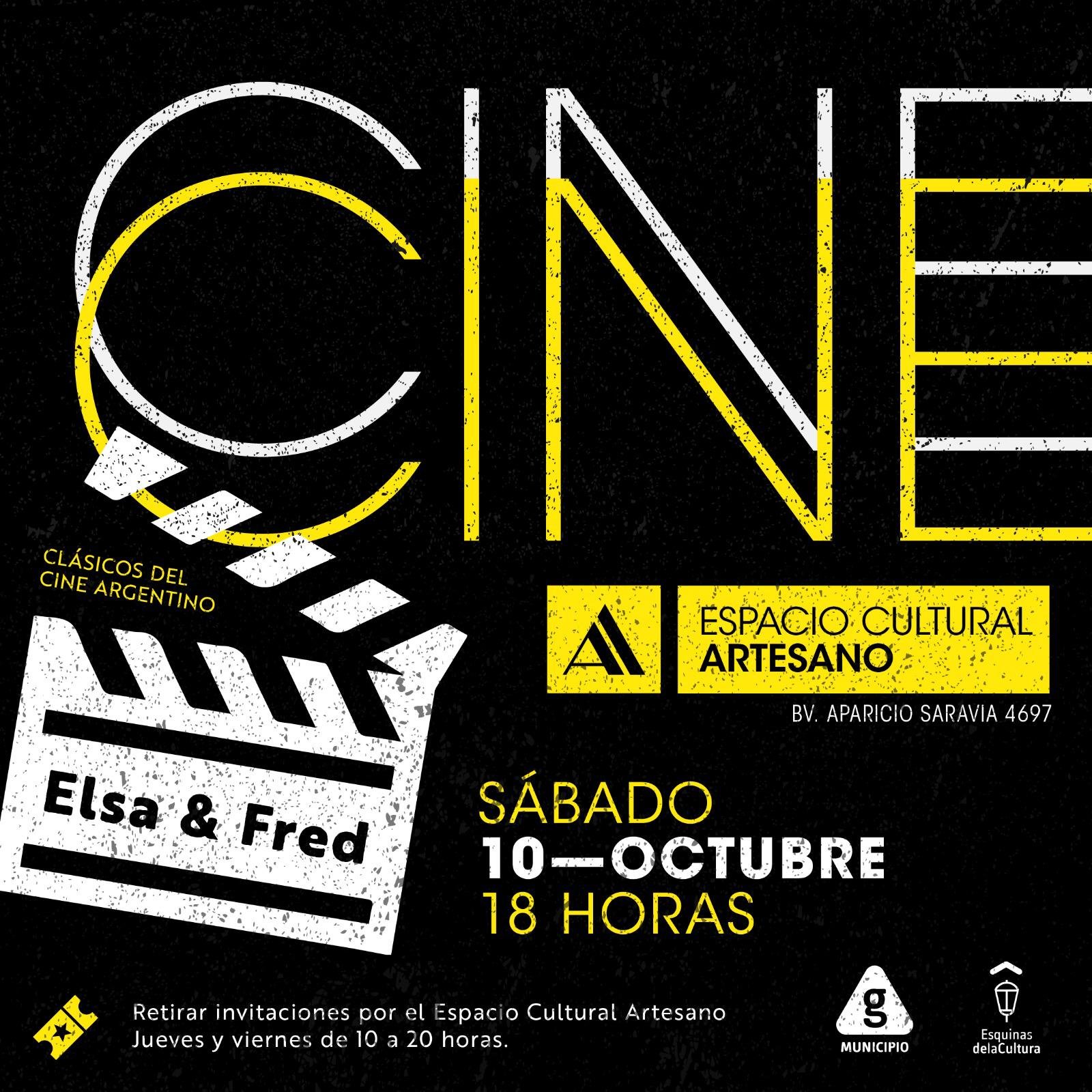 afiche cine en centro cultural artesano