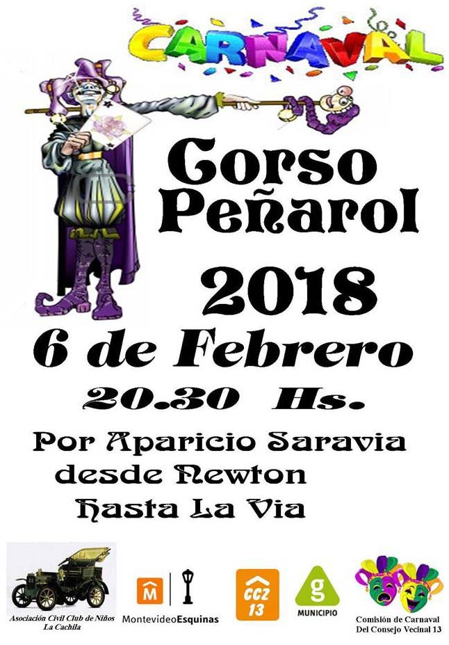 afiche de corso de penarol