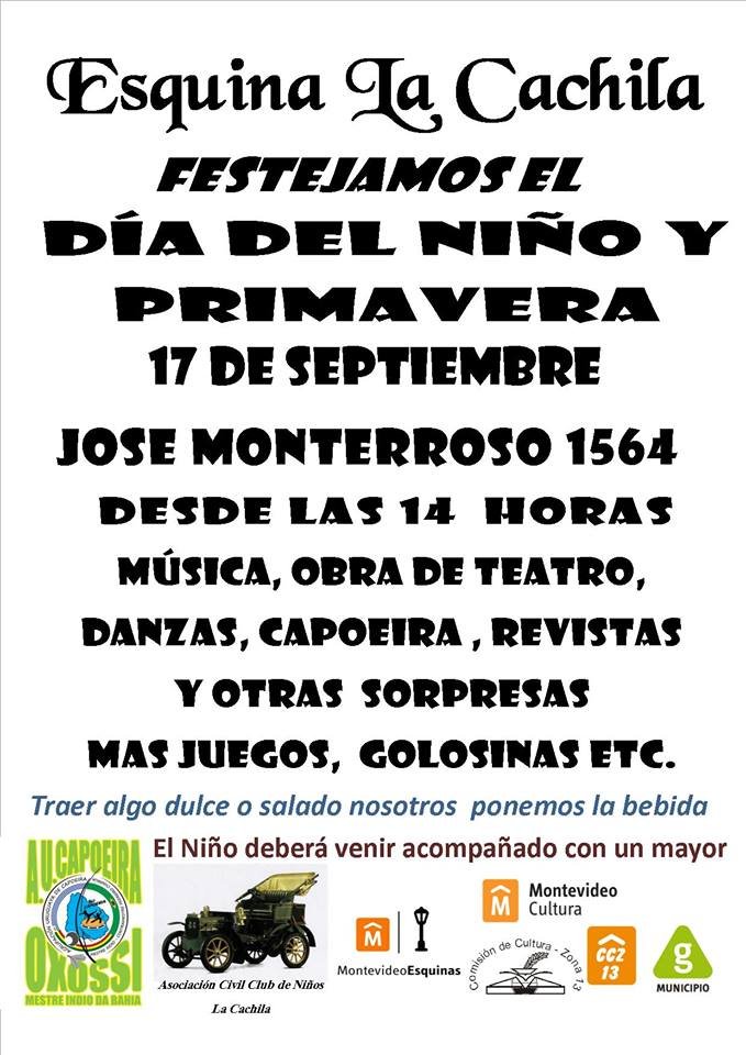 afiche de la cachila dia del nino y la primavera