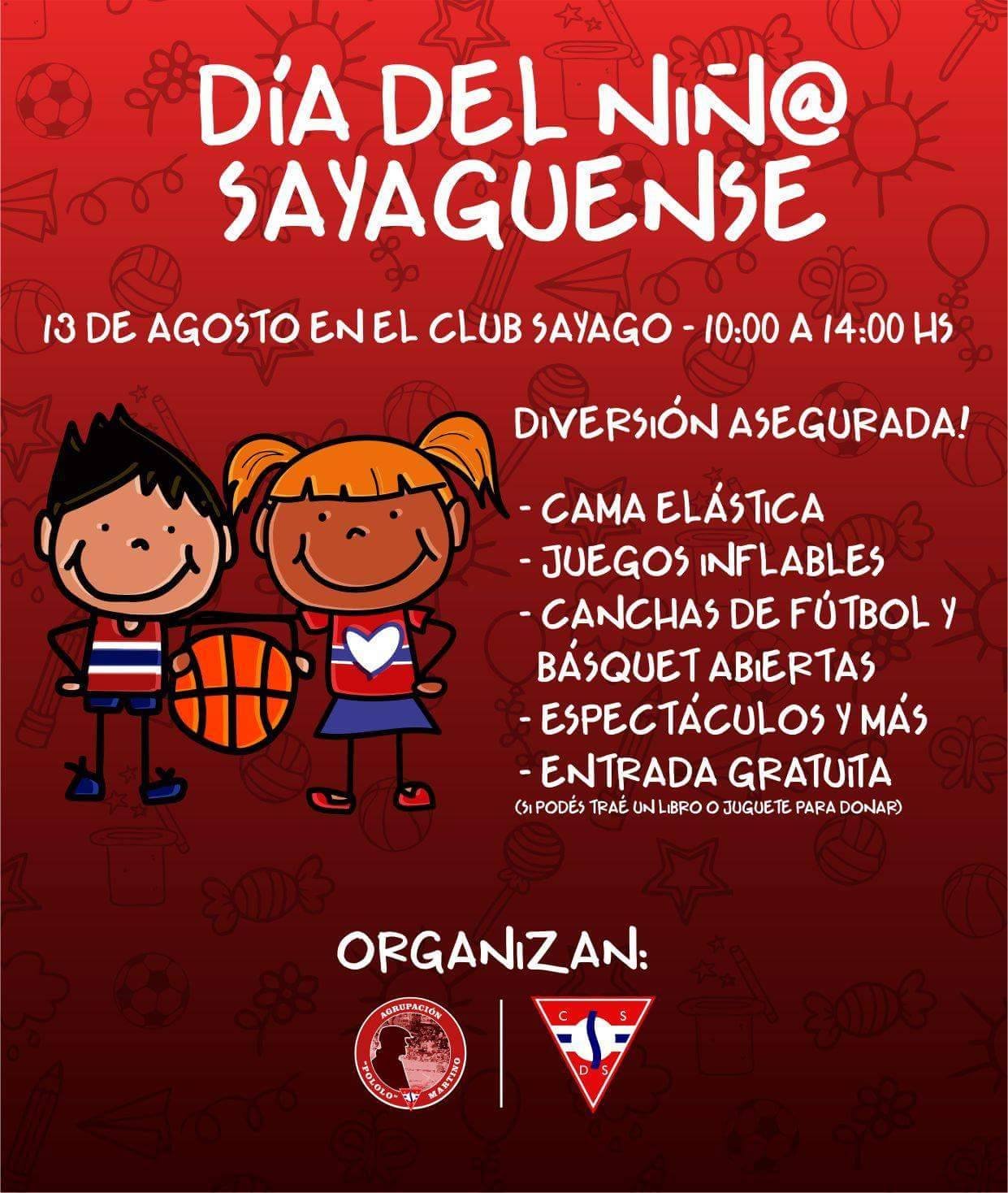 afiche del dia del nino club sayago