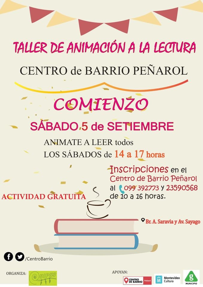 afiche taller de lectura el el CBP 2020