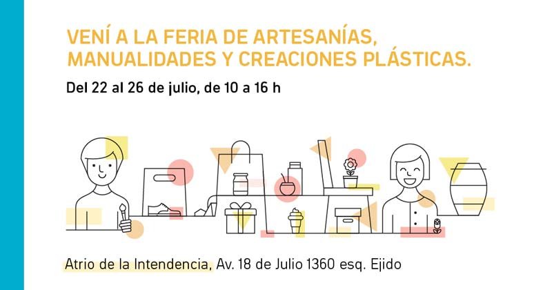 feria en el atrio de la intendencia