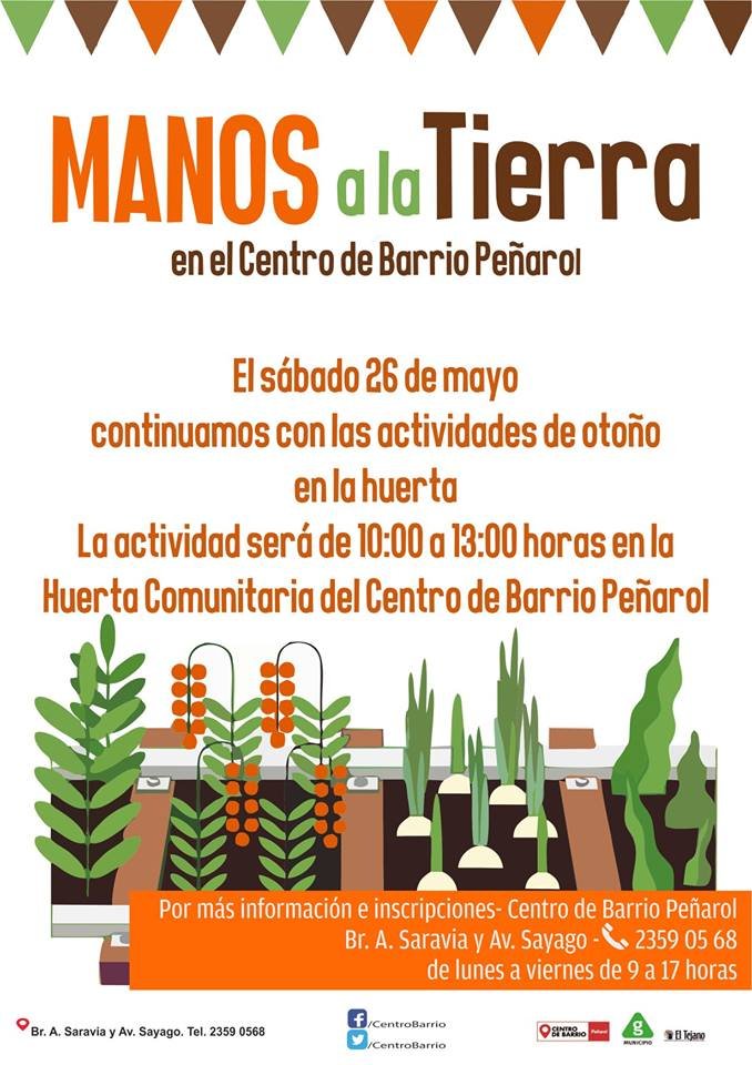 manos en la tierra afiche